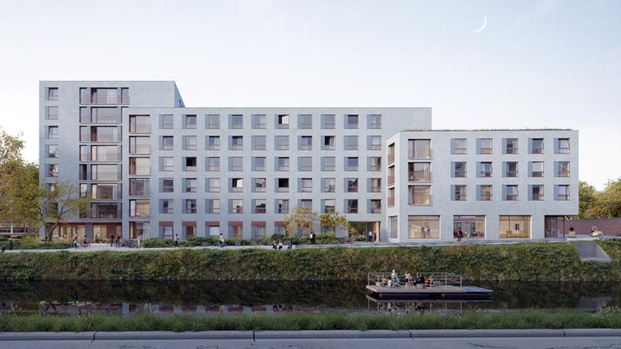 Studentencomplex en nieuw publiek park op Farys-site