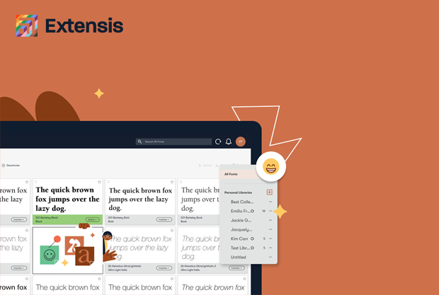 Extensis Connect: gère vos polices/assets, vos licences et résout les problèmes liés aux polices PostScript.